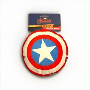 Marvel Avengers Captain America Shield Plush Squeaky Dog Toy